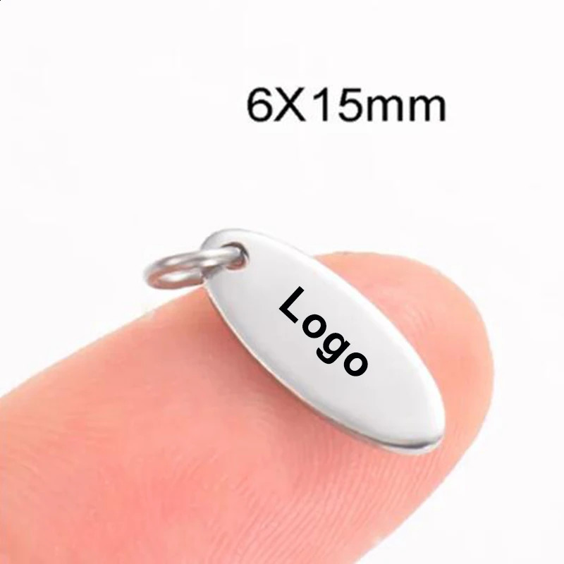 50pcs Stainless Steel Personalized Small Tags Custom Disc s for Necklace DIY Findings Not Turn Off Color 250222