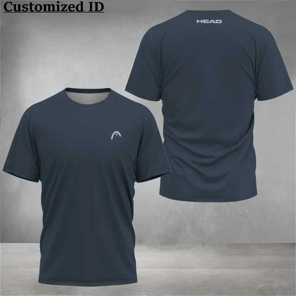 Mens And Womens Fitness Short Sleeve Childrens Solid Color Printed Tennis Clothing Breathable T-shirt Can Be Customized NameT250228