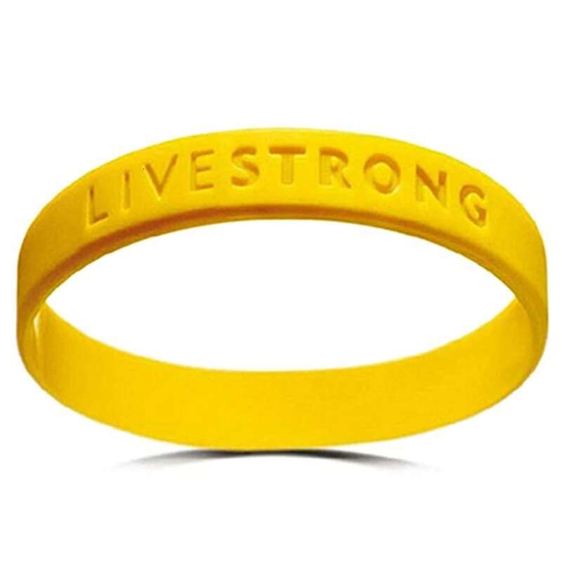 1pc LIVE STRONG Hologram Silicone Bracelet Men Women Power Rubber Wristband Outdoor Sports Bangle Accessories Gifts Yellow