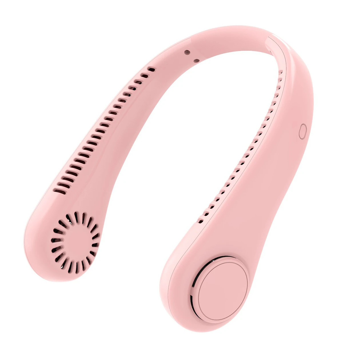 2024 Leaf Less Neck Hanging Small Fan USB Charging Outdoor Portable Portable Sports Neck Hanging Fan Essential for Lazy People