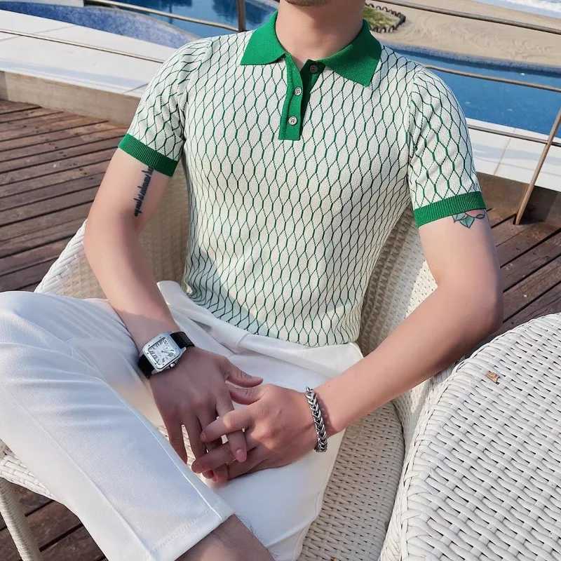 Spring Summer New Fashion Polo Pullover Short Sleeve Tees Casual Versatile Western Clothing KnittedCommuter Mens Polo ShirtsT250228