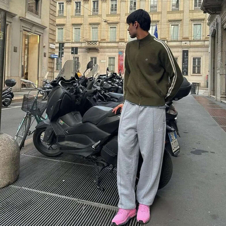 Fashion Letter Embroidery Loose cardigan Zipper Sweater Street Trendy Top