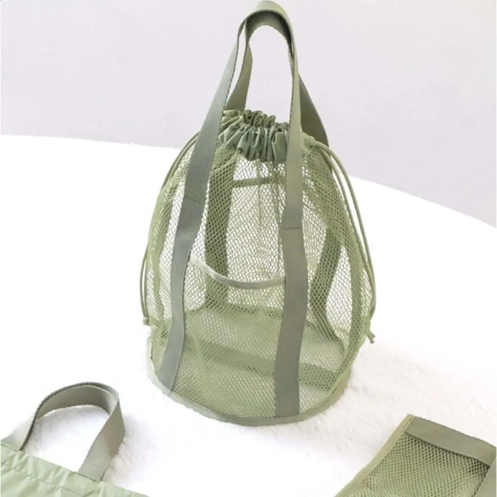 Quick Dry Swim Dive Net Bag Drawstring Type Water Sport Snorkel Storage Mesh Bags Ultra Light Travel Organizing Storage Bag 250305