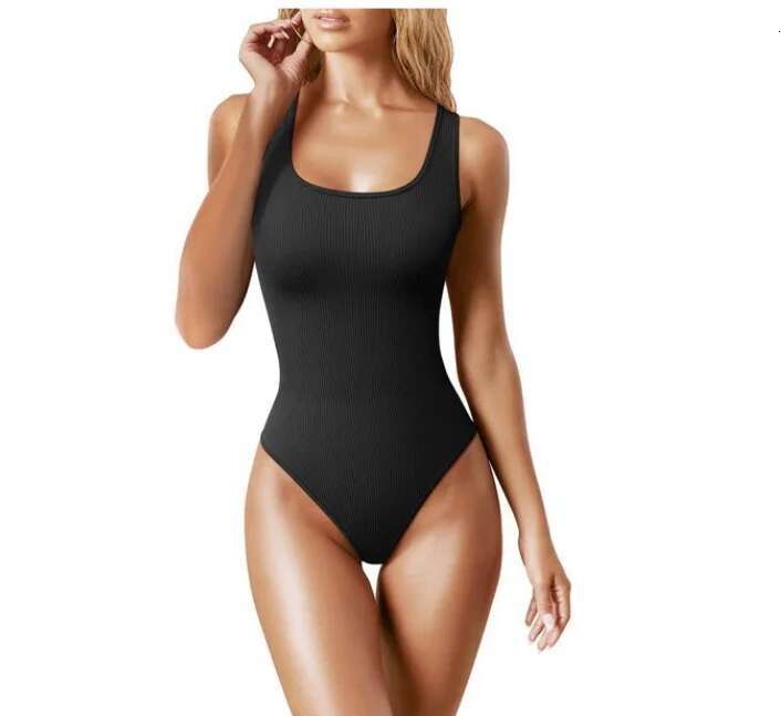 2024 summer solid sexy bodycon women bodysuits female Knit slim casual za bodysuit chic lady club short playsuits femme
