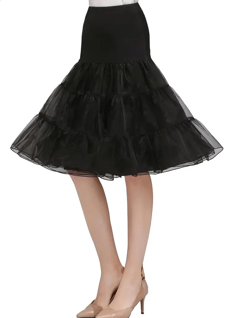 Womens 50S Vintage Tulle Petticoat Half Slip Tutu Underskirt 250224