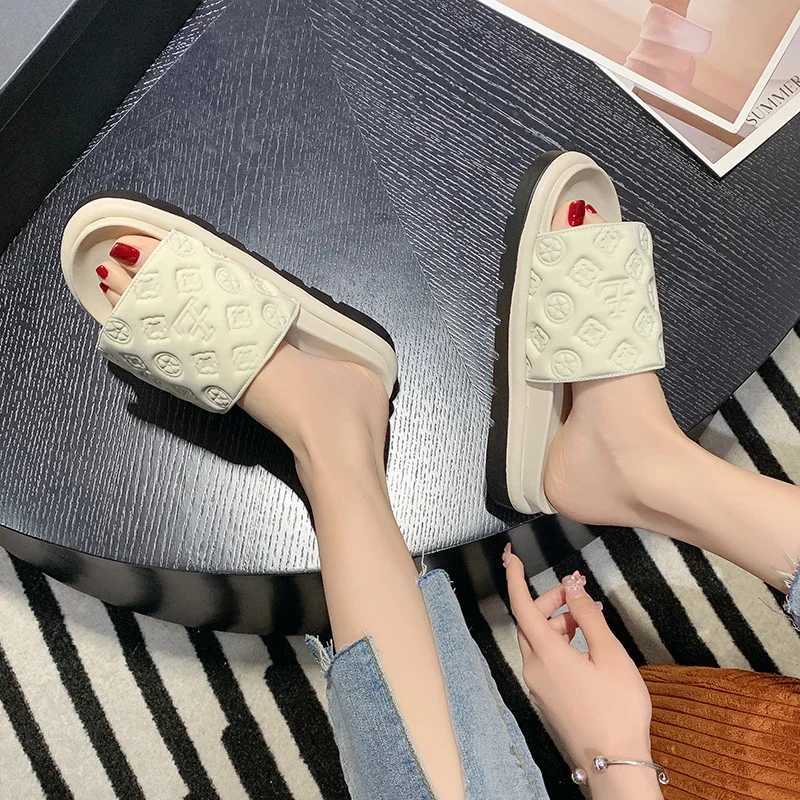 Wen Magic Flat Slippers 2024 Summer New Luxury Brand Platform Sandals Ladies Height Increase Flats Shoes zapatos de mujer Z250301