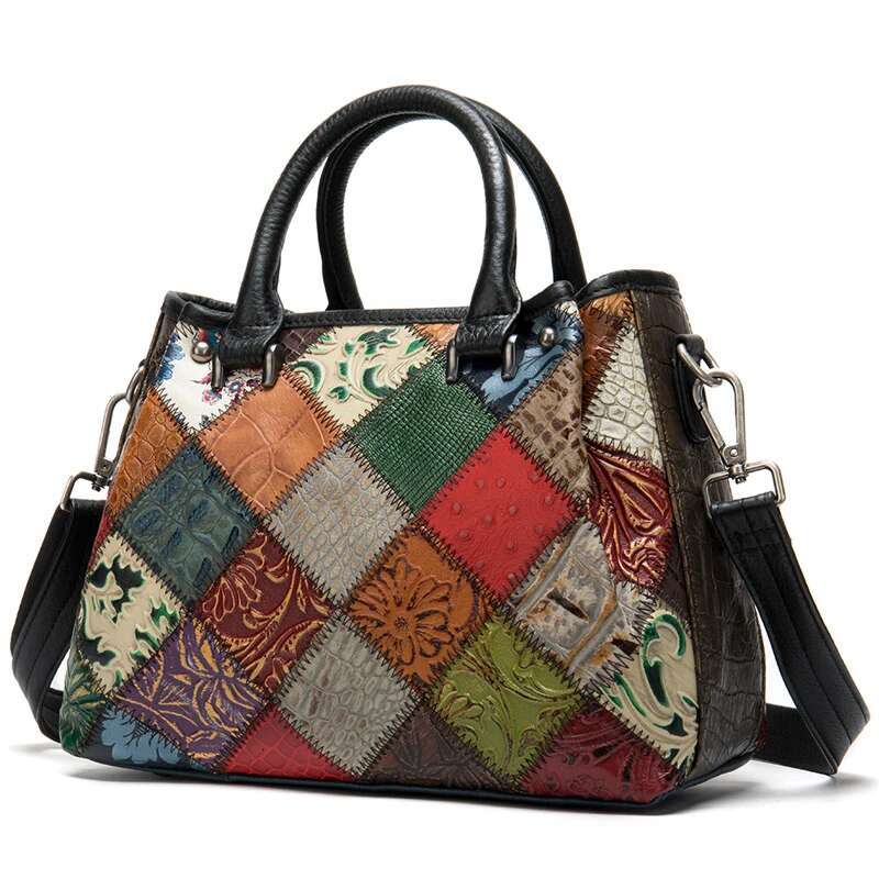 Hot Fashion Woman Handbags Woman Designers Patchwork Tote Bag Colorful Female Shoulder Bags Handbag
