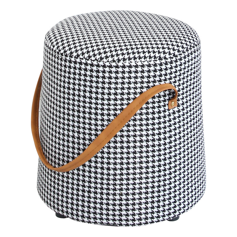 Small stools for home use short stool thousand birds grid red creative round stool door wear shoes change shoes stool doorway living room coffee table