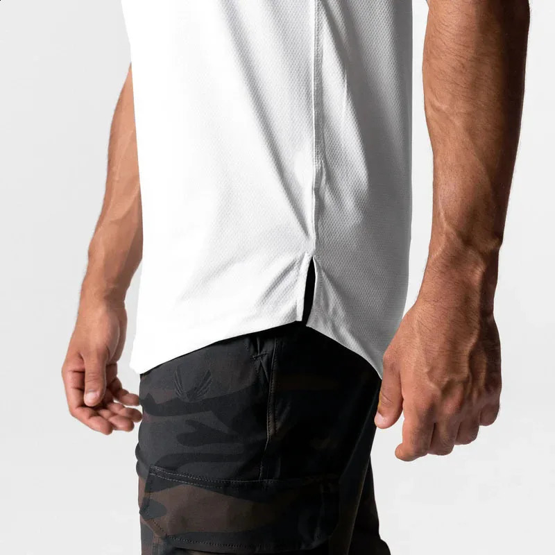 Mens summer quick drying mesh breathable casual vest mens gym fitness clothing sleeveless sportswear vest underwear 250225