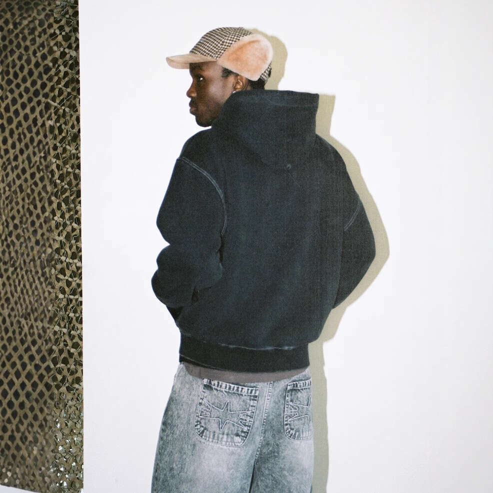 American sports shirt dark hooded loose fitting unisex jacket niche hoodie