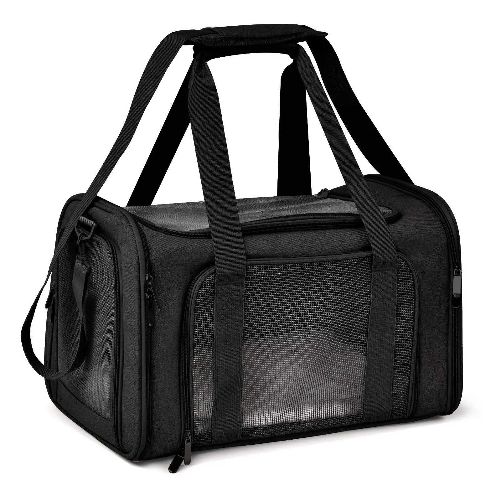 Dog Carrier Bag Soft Side Backpack Pet Carriers Travel Bags Airline Approved Transport For Cats Puppies up to 15 Lbs Outgoing 250205