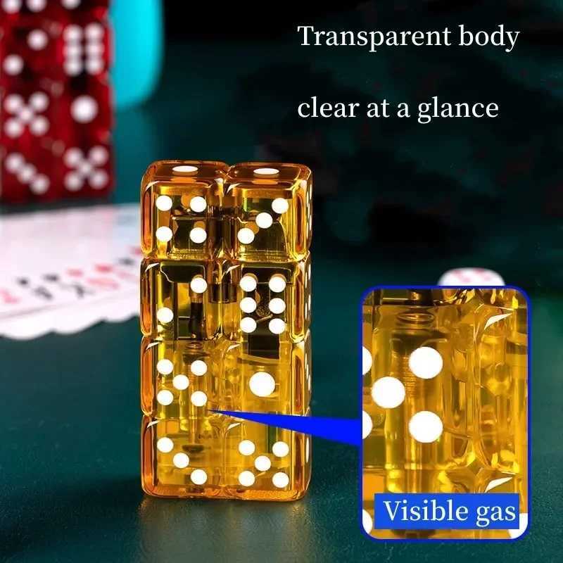 Creative Dice Lighter Pink Fire Jet Lighter Electronic Igniter Butane Torch Lighter Windproof Ignition Gadgets Interesting Gifts X250228