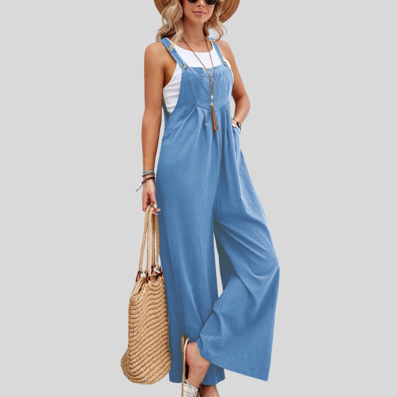 New arrival European and American women's clothing popular solid color casual overalls trousers