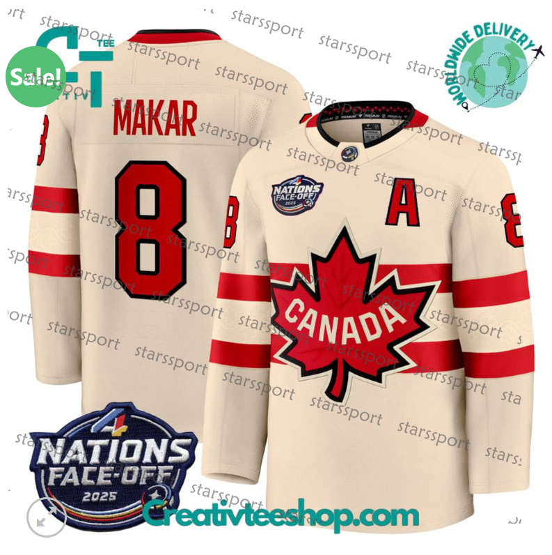 National Team 5 Devon Toews Jersey 2025 Canada Hockey 4 Nations Face-Off 50 Binnington 33 Adin Hill 35 Sam Montembeault 89 Drew Doughty 8 Cale Makar 4