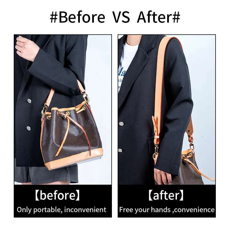 WUTA 100% Genuine Leather Strap for Noe Shoulder Straps Replacement Adjustable Long Belts Crossbody Bag Accessories