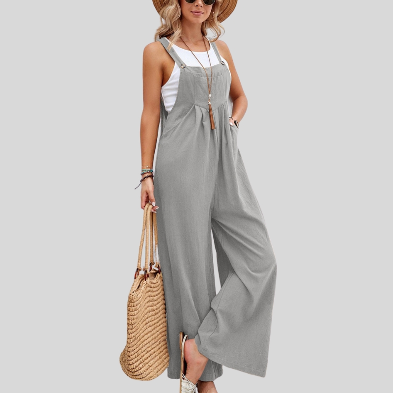New arrival European and American women's clothing popular solid color casual overalls trousers