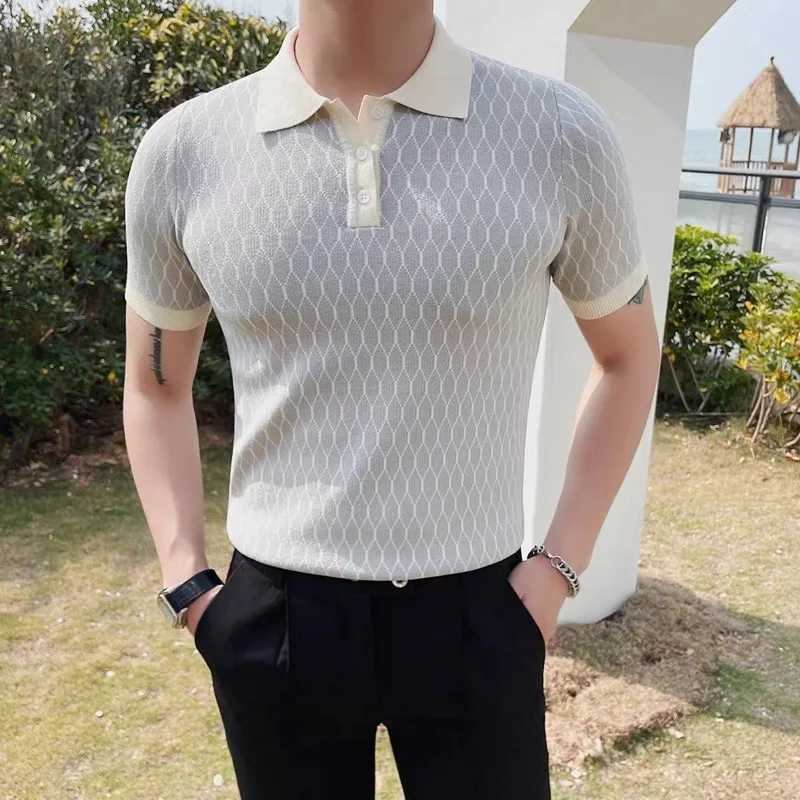 Spring Summer New Fashion Polo Pullover Short Sleeve Tees Casual Versatile Western Clothing KnittedCommuter Mens Polo ShirtsT250228
