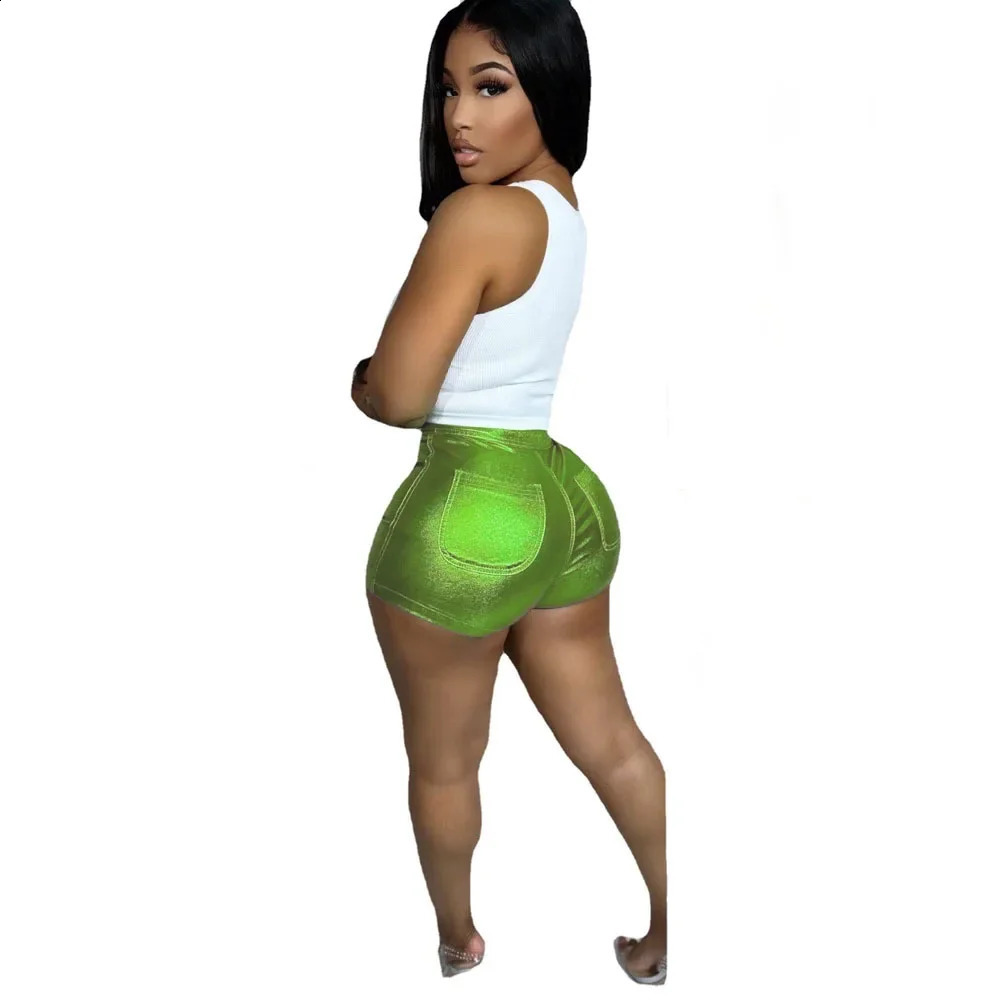 Pink Shorts Women Casual Y2K Sexy Party Short Pants High Waist Skinny Night Club Short Trousers Women Pants Shorts Red Pink Gold 250228 - view 5