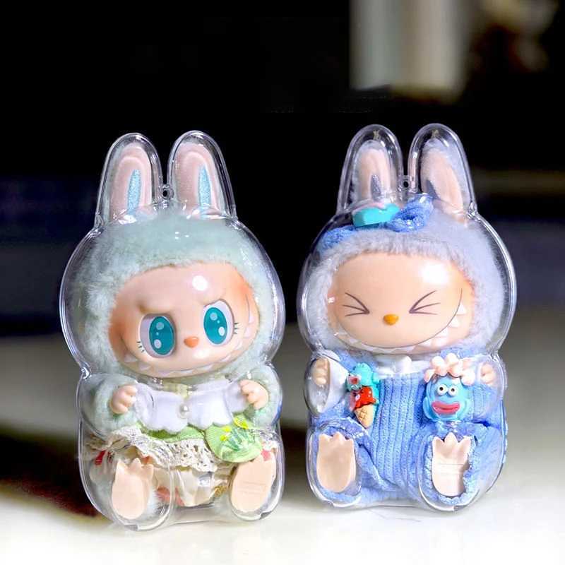 Labubu Transparent Protective Storage Case Plush Dolls Display Bag Organizer Box W250301