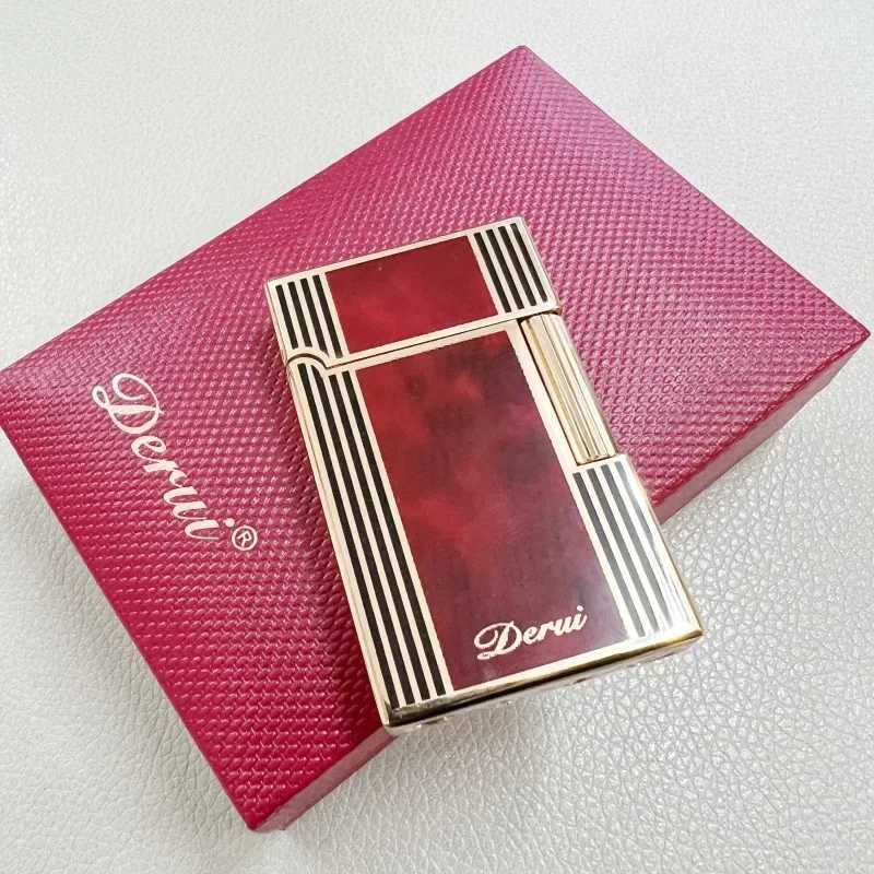 Derui-Side-sliding Sound Inflatable Lighter Metal High-end Quality Mens Light Luxury Gift New T250528