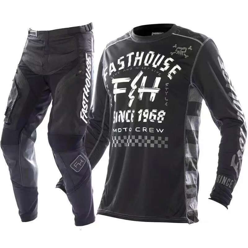 MX gearshift suit, Motocross gear set, all-terrain jersey with pocket, Moto jersey and pants, racing clothing, 2024