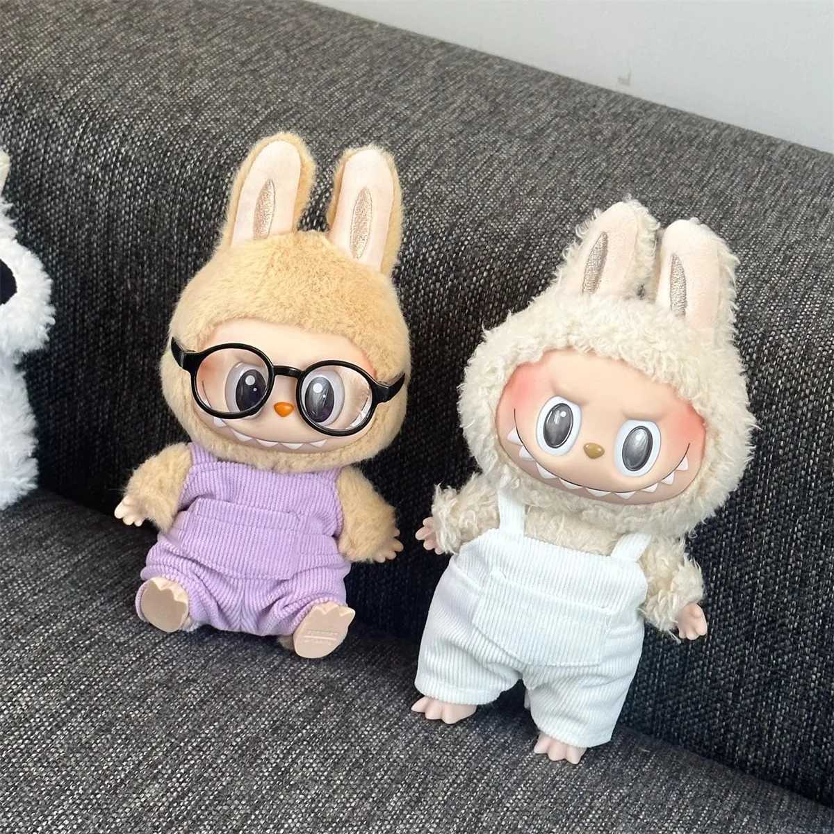 For 15cm Labubu Clothes Pocket overalls Collection Labubu Outfit Accessories Vinyl doll replacement Clothes W250301