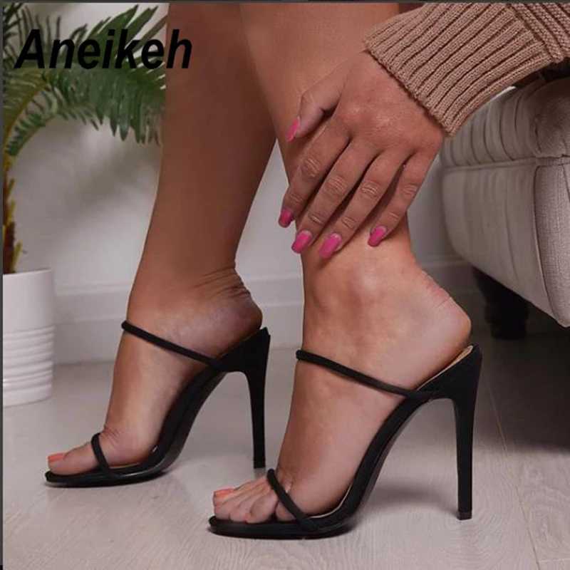 Aneikeh 2025 hot Wen Sandals Stiletto High Heel Strap Ankle Wrap OL Sexy Pumps Party Dress Dropsing Shoes Size 35-40 Z250301