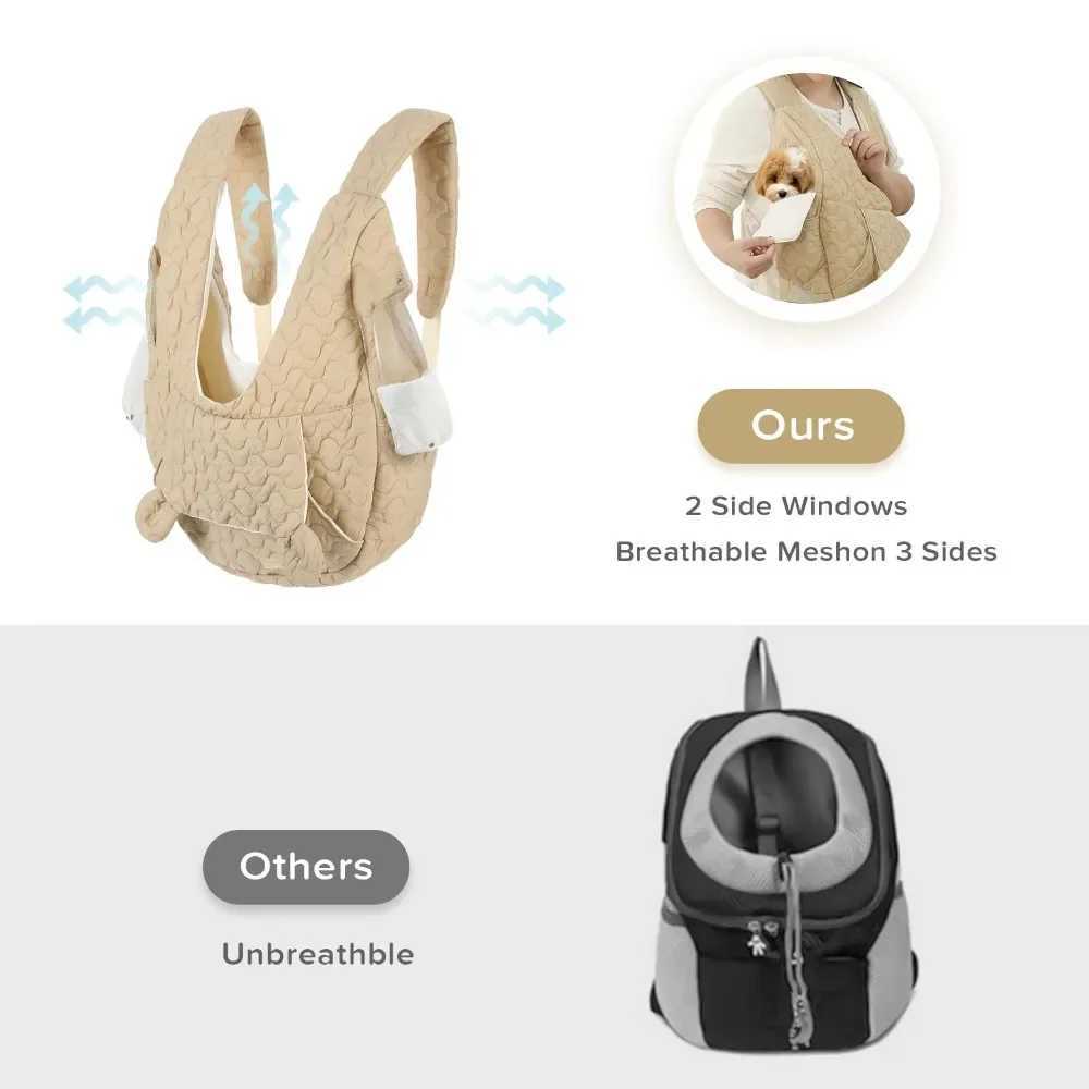 Portable Pet Carrier Bags Extra Large Capacity Chest Backpack for Dog Cat Waterproof Wind Resistant Outdoor Travel Soft Pet Bag 250205