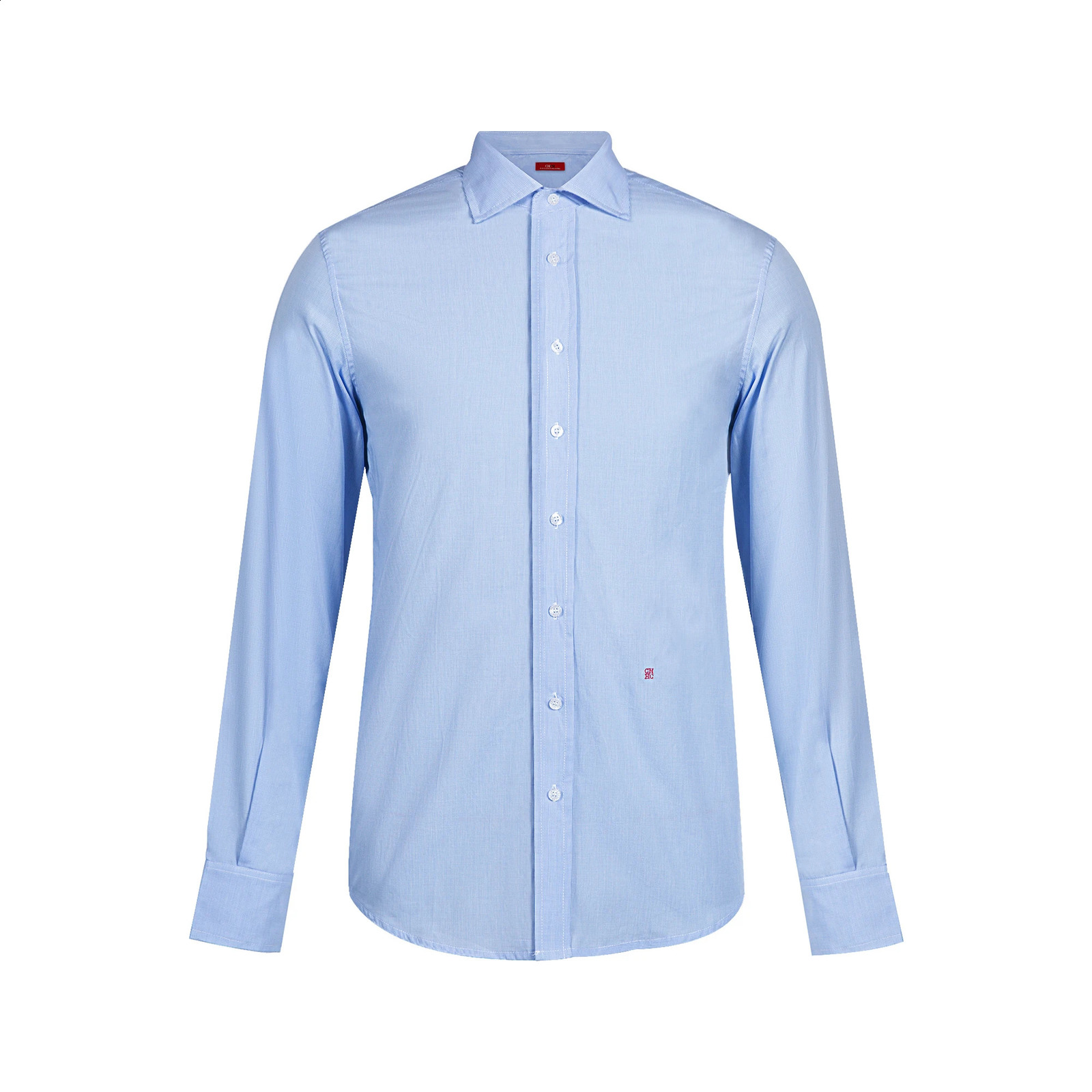 CHCH Mens Top Quality Dress Shirts Long Sleeve Slim Striped Lattice Business Casual Formal Blue Shirt Social Clothing 250226