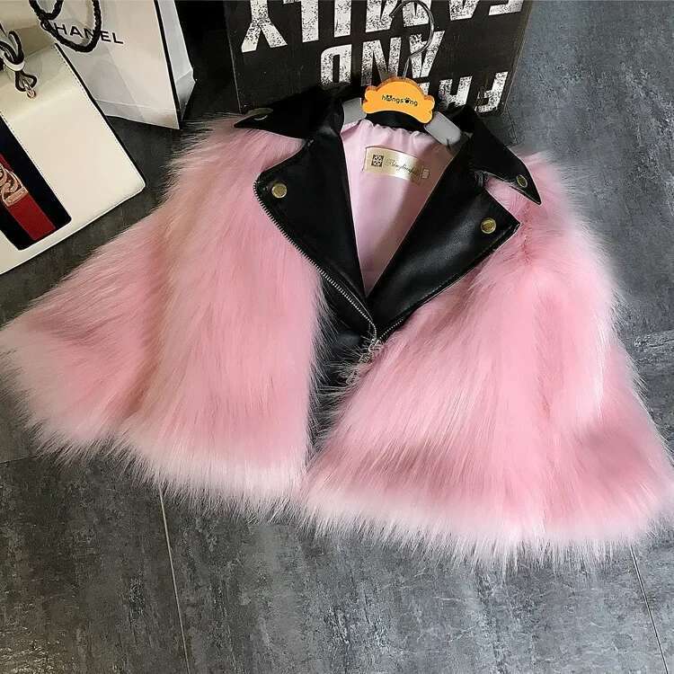 Ddmyshoesvip Children Clothing Autumn Winter New Faux Fox Fur Boys Girls Warm And Thick For Babies Fluffy Cotton Coat