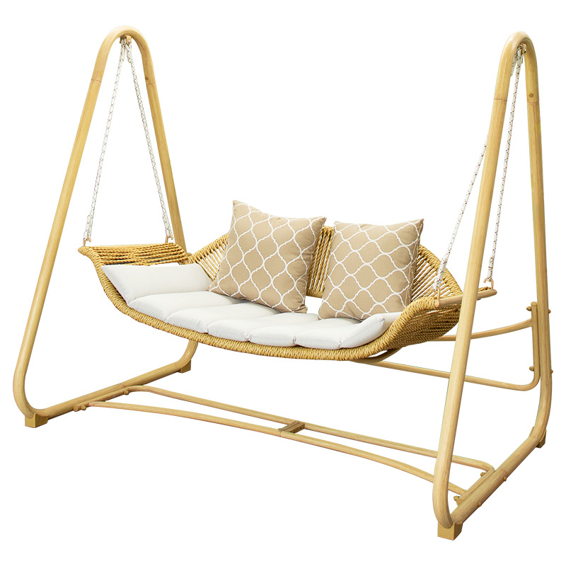 Outdoor swing hanging chair indoor double leisure hanging basket rattan chair garden courtyard net red rocking chair home balcony hammock