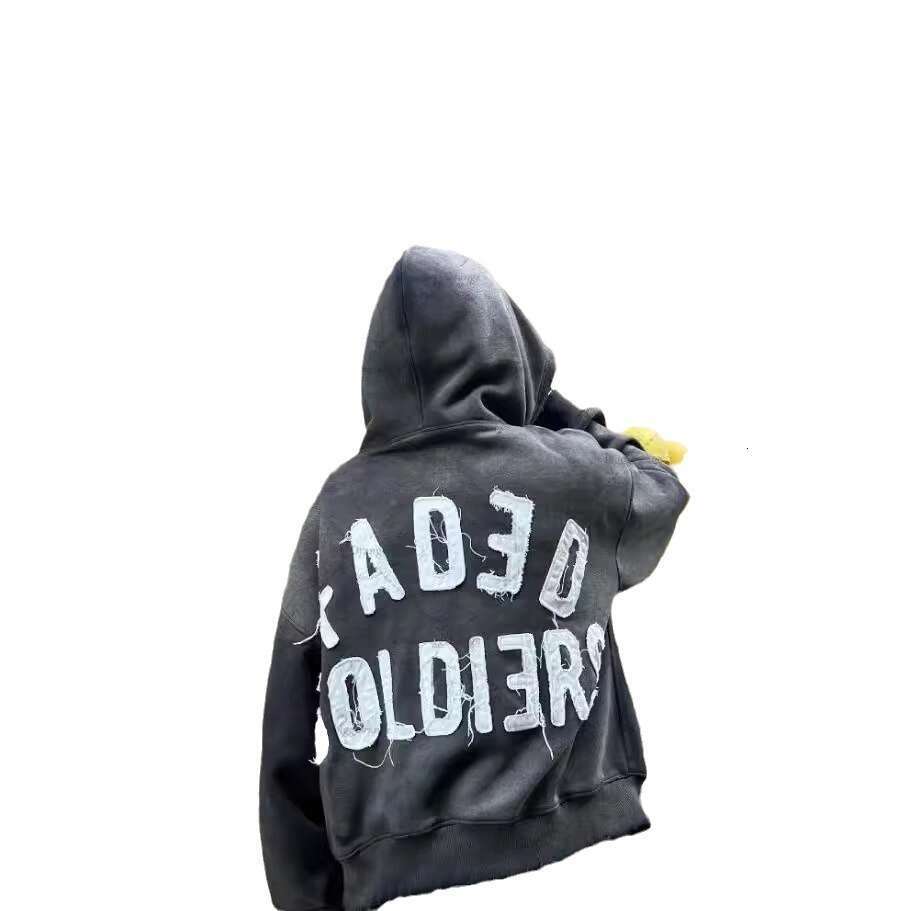 Fashion Letter Patch Show Loose Hoodie, Unisex Trendy Hoodie