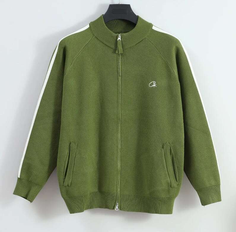 Fashion Letter Embroidery Loose cardigan Zipper Sweater Street Trendy Top