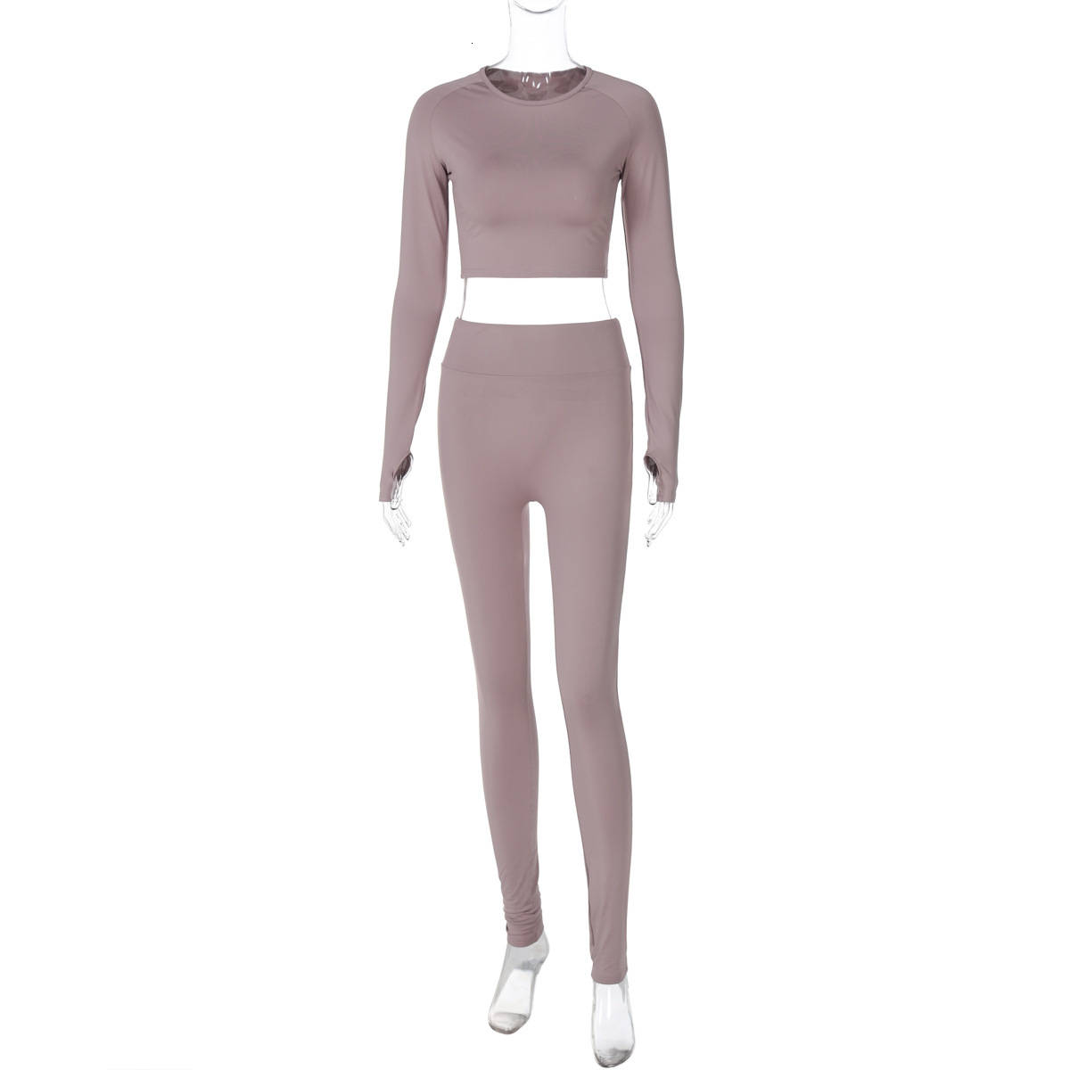 Women's New Summer New Product Fashionable Long Sleeve Top Slimming High Elasticity Sports Yoga Pants Set