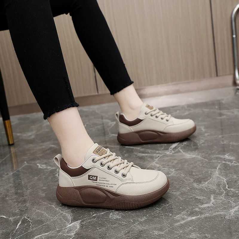 New womens shoes 2024 spring thick sole sports shoes womens shoes student street casual board shoesXJ250301