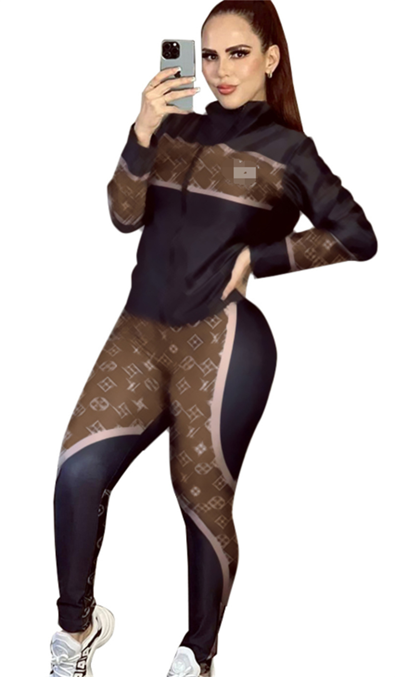 Womens causal training Two Pieces Pants Set Designer Long Sleeve Sweatshirts Pants Fashion Running Pullover Hooded Jacket Sportwear Outfits Matching Set