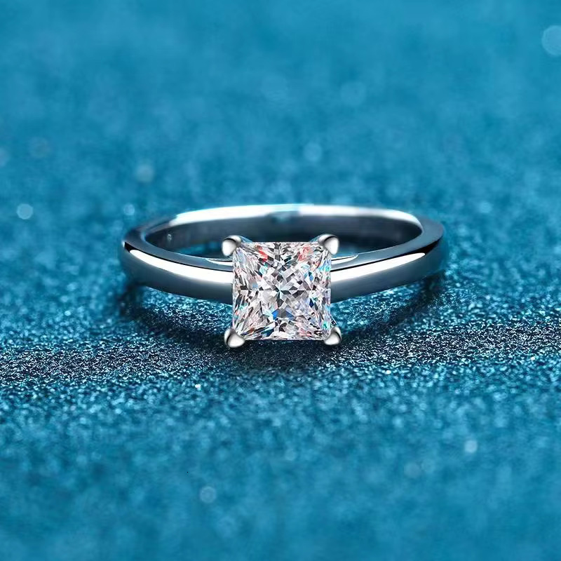 14k Real Solid Gold Jewelry Moissanite Stone Wedding Engagement Rings Luxury Gold Rings