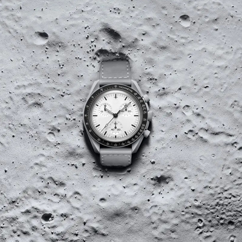 High quality 2025 New Bioceramic Moon Phase Mens Watch - Full Function Quartz Chronograph with Nylon Strap - Limited Edition