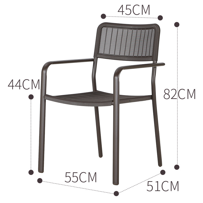 Plastic imitation rattan wicker balcony backrest table and chairs outdoor chairs patio open-air balcony layout small coffee table coffee table