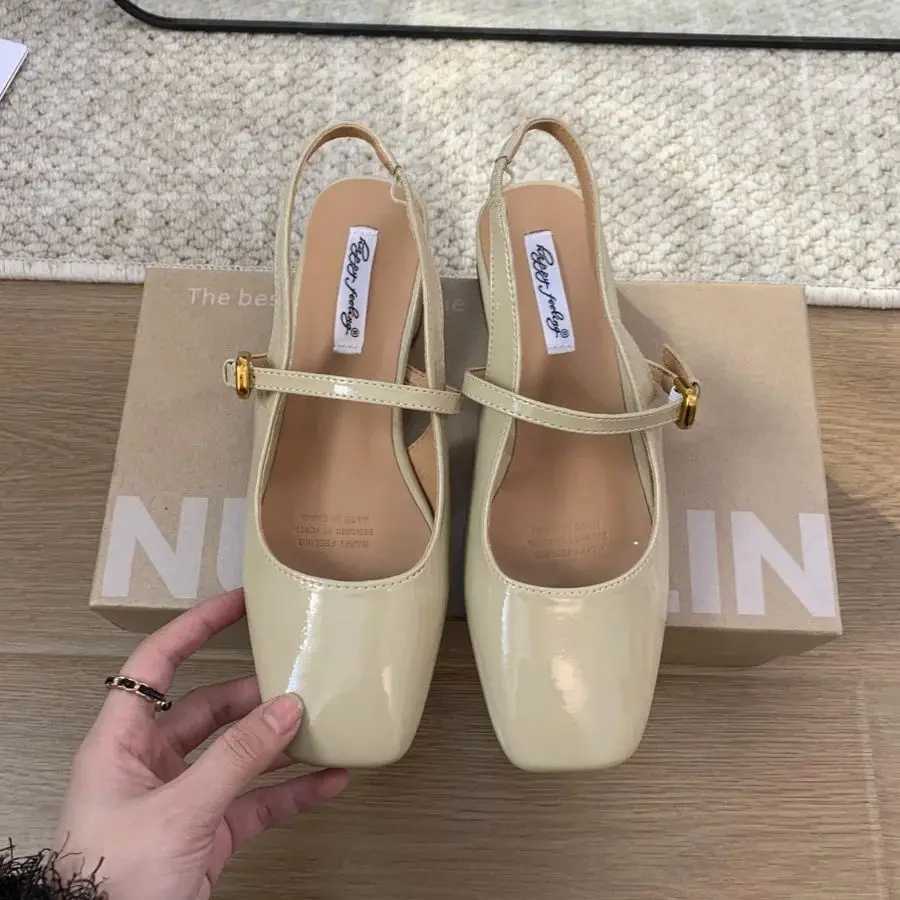 Baillamos Summer New Wen Sandals Fashion Shallow Slip On hot Ladies Mary Jane Low Heel Elegant Dress Slingback Shoes Size40 Z250301