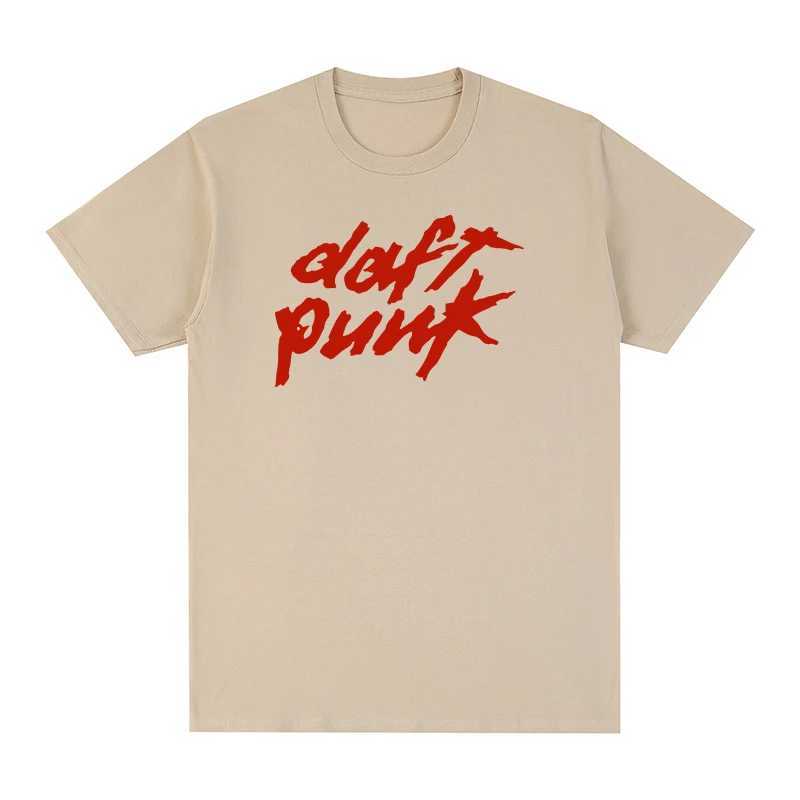 Summer Men Cotton T-Shirt Daft Punk Tops Tees Male Casual Clothing Unisex Women Fashion Solid Color Short Sleeve StreetwearT250307