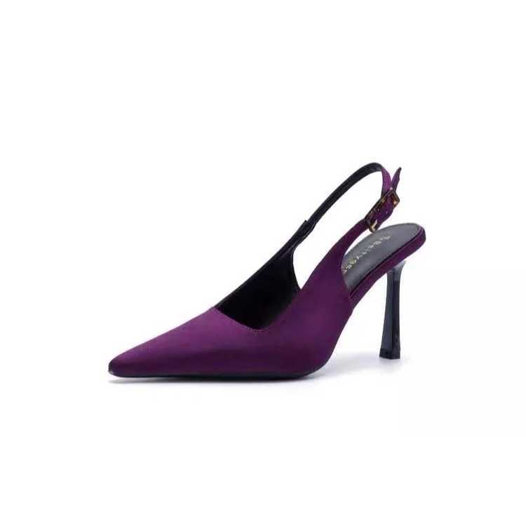 Cfort Shoes For Hot Wen Sandals Stiletto H Summer Suit Fem Purple Large Size New Girls Low Pointed New High Black Big Z250301