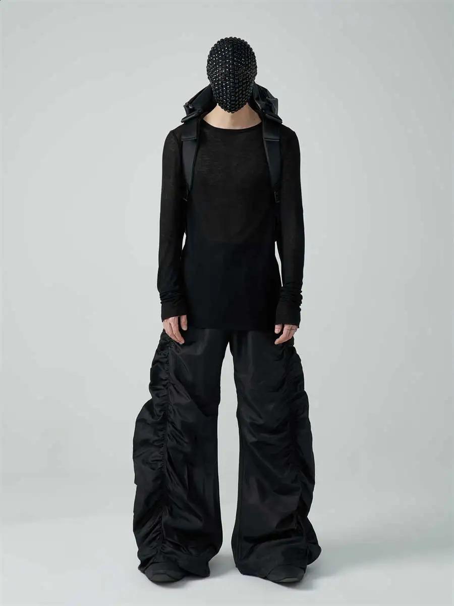 REDDACHiC Hip-hop Mens Ruched Sweatpants Y2k Retro Stacked Wide Leg Elastic Waist Quick-dry Casual Pants Sports Outdoor Clothes 250225