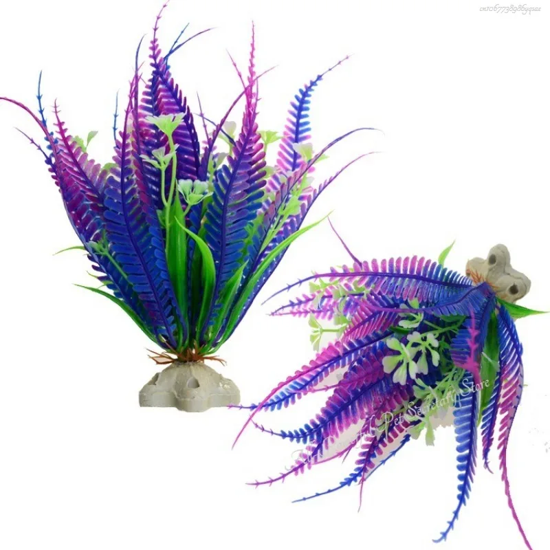 1pcs 20cm Plastic Aquarium Plants Fish Tank Decorations Artificial Seaweed Water grass Underwater Plants For Aquarium Ornament
