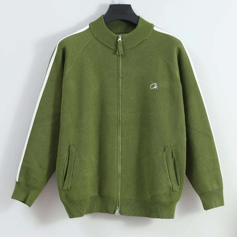 Fashion Letter Embroidery Loose cardigan Zipper Sweater Street Trendy Top