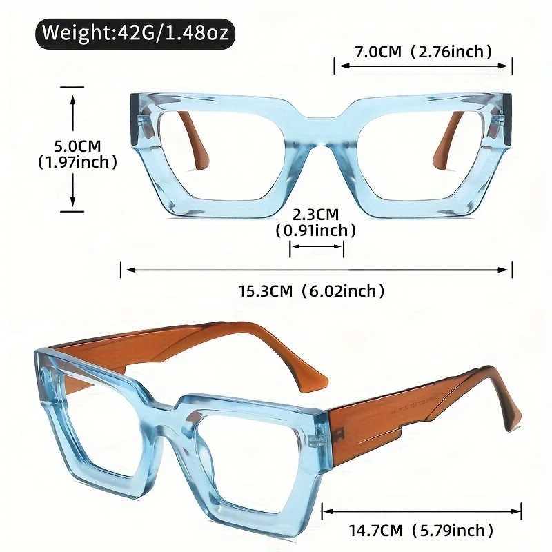 Y2K Oversi Clear Lens es with Leopard Print Frame Blue Light Blocking Fashionable Accessory for Casual Attire Y250301
