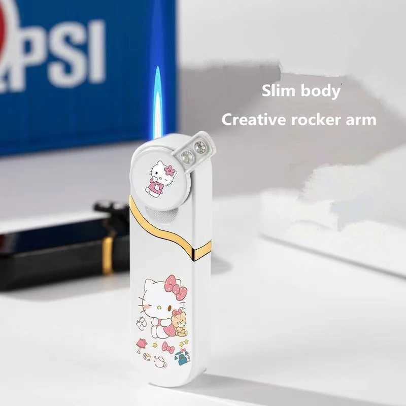 2023 New Creative Rocker Wind proof Gas Lighter Gear Rocker Cartoon Lighters Smoking Gift for Woman Smoking Accessories No GasT250301