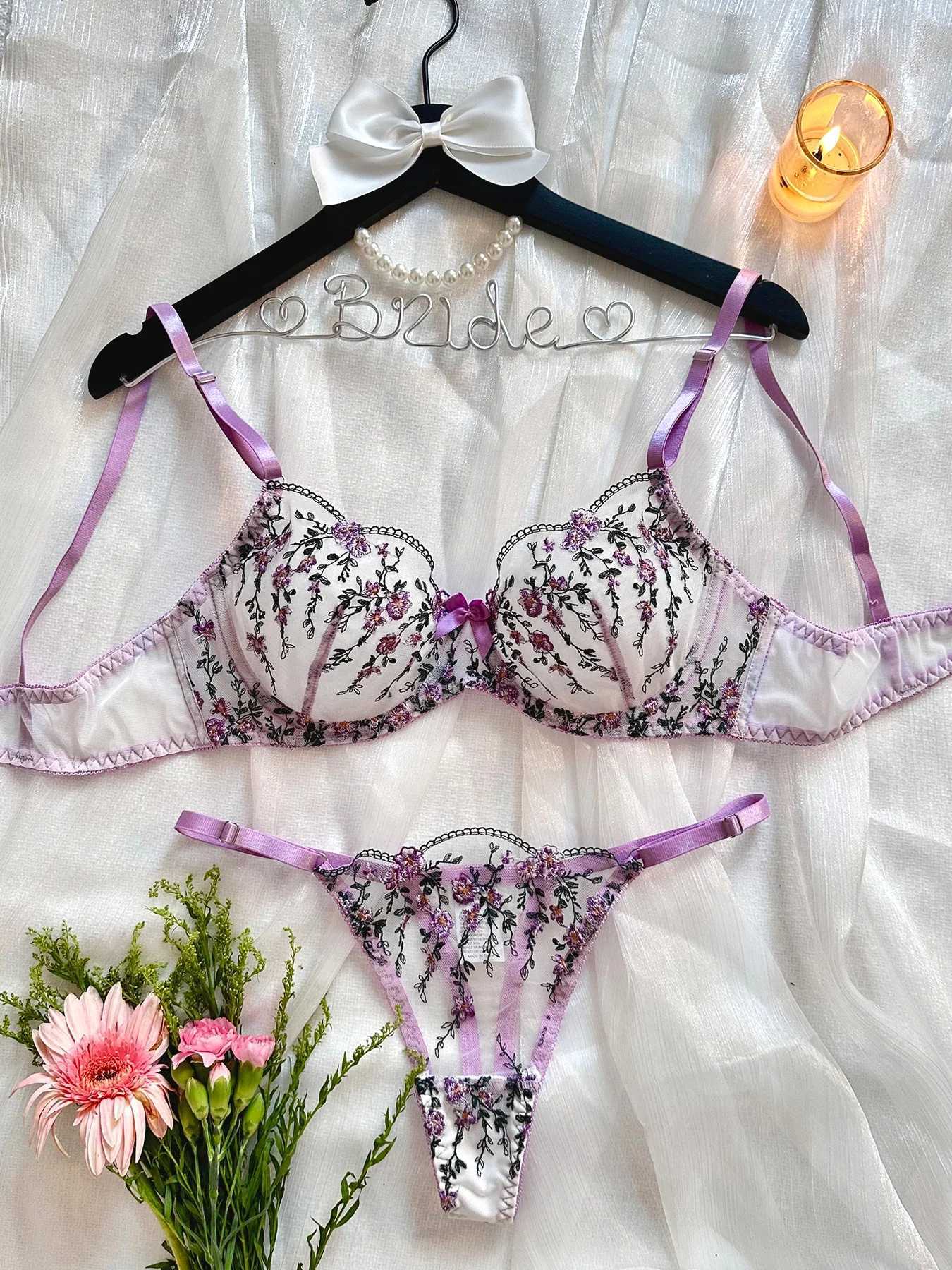 Ellolace Fairy Lingerie Beautiful Tulle Underwear Transparent Lace Exotic Sets See Through Delicate Fast Sexy Fancy IntimateXJ250301