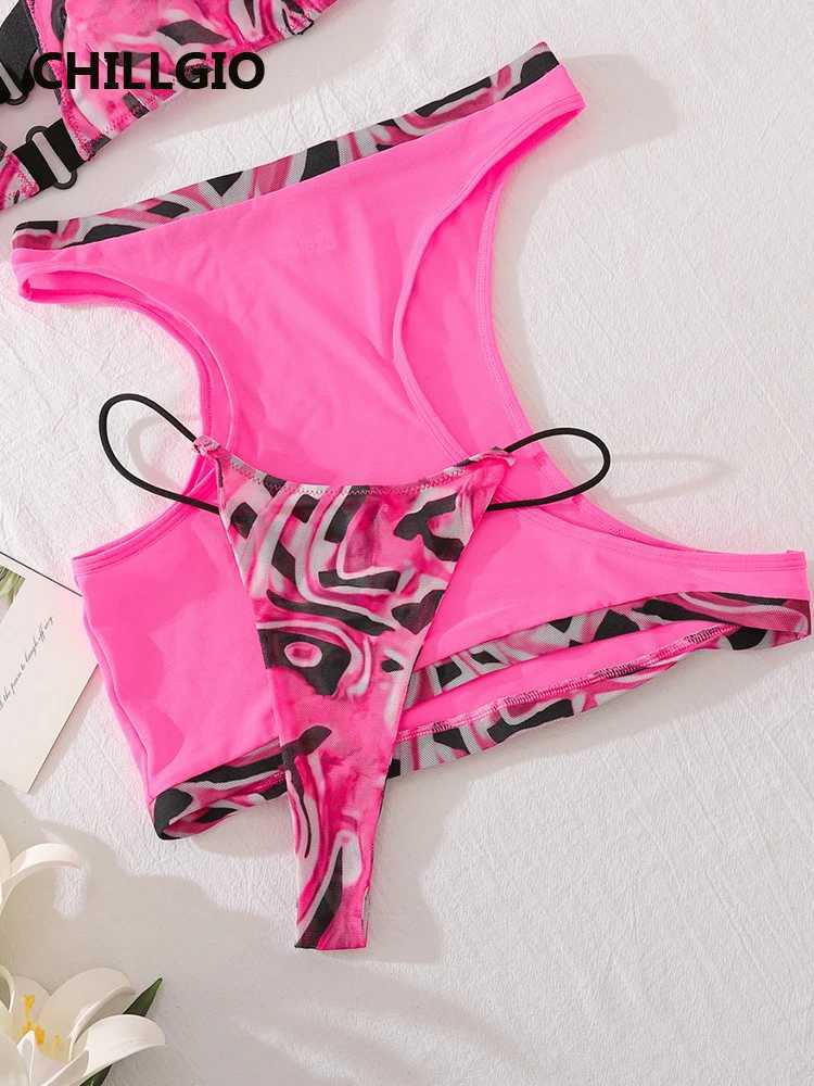 CHILLGIO Women Zebra Print Bra Brief Suits Three Pieces Bras Underpants Outfits Ins Fashion Bodycon Sexy Push Up Underwear SetsXJ250301