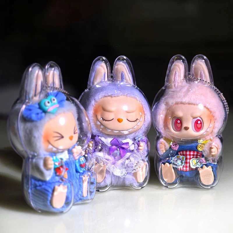 Labubu Transparent Protective Storage Case Plush Dolls Display Bag Organizer Box W250301